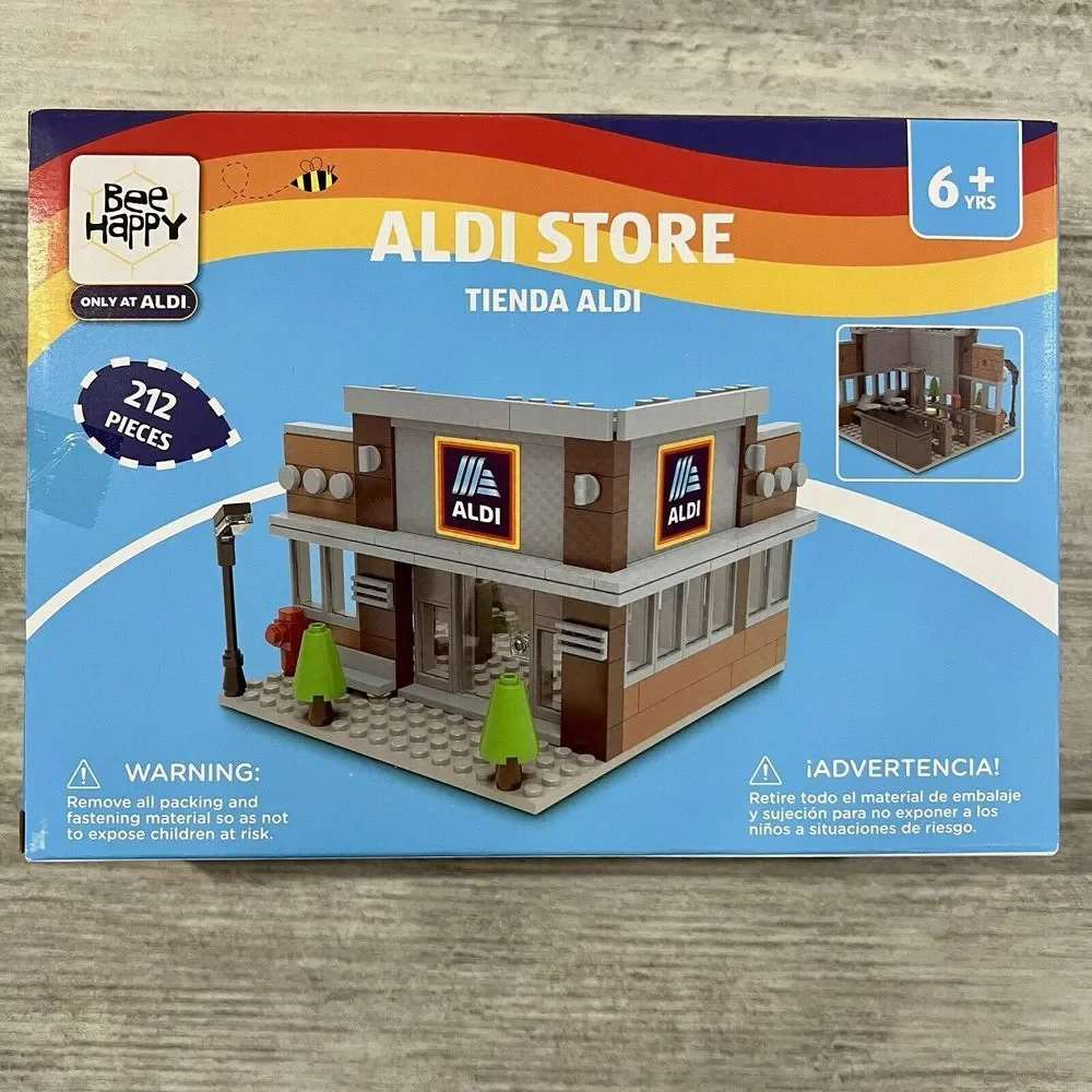 Bee Happy Aldi Truck and Aldi Store Brick Building Sets Lot‎